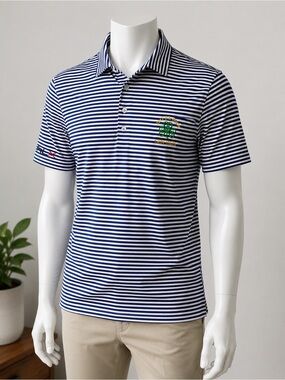 RLX Ralph Lauren 2017 US Open Erin Hills Golf Polo XL Navy Striped Performance
